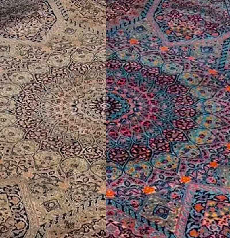 Nettoyage de Tapis - MON TAPIS D'ORIENT sur Paris et l’Île-de-France. Nettoyage artisanal de Tapis  : Dépoussiérage, déssablage, fixation des couleurs des tapis anciens, nettoyage artisanal de tapis à la main, lavage traditionnel à grande eau, soin des tapis en Soie, Nettoyage tâche d’encre, désinfection naturelle, fixateur de couleur …, séchage contrôlé, Inspection finale .  Rénovation de tapis après les dégâts des animaux, mites ...   Intervention sur Paris et l’Île-de-France